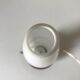 Lampe tripode teck et opaline vintage 1960