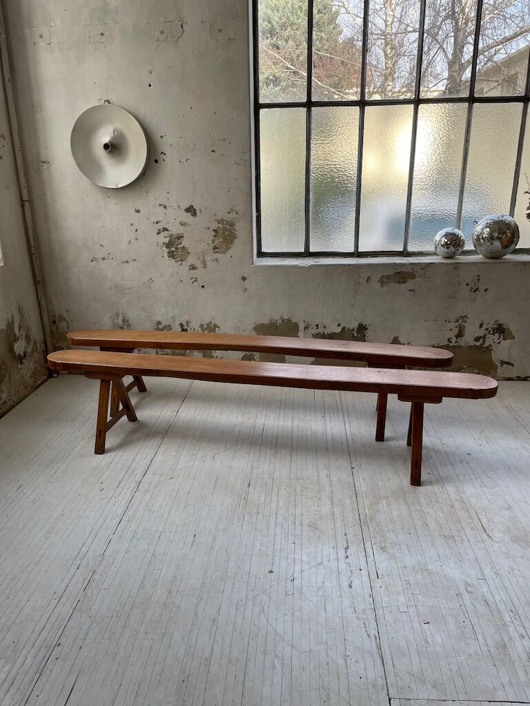 Pair of bench early 1900 oak