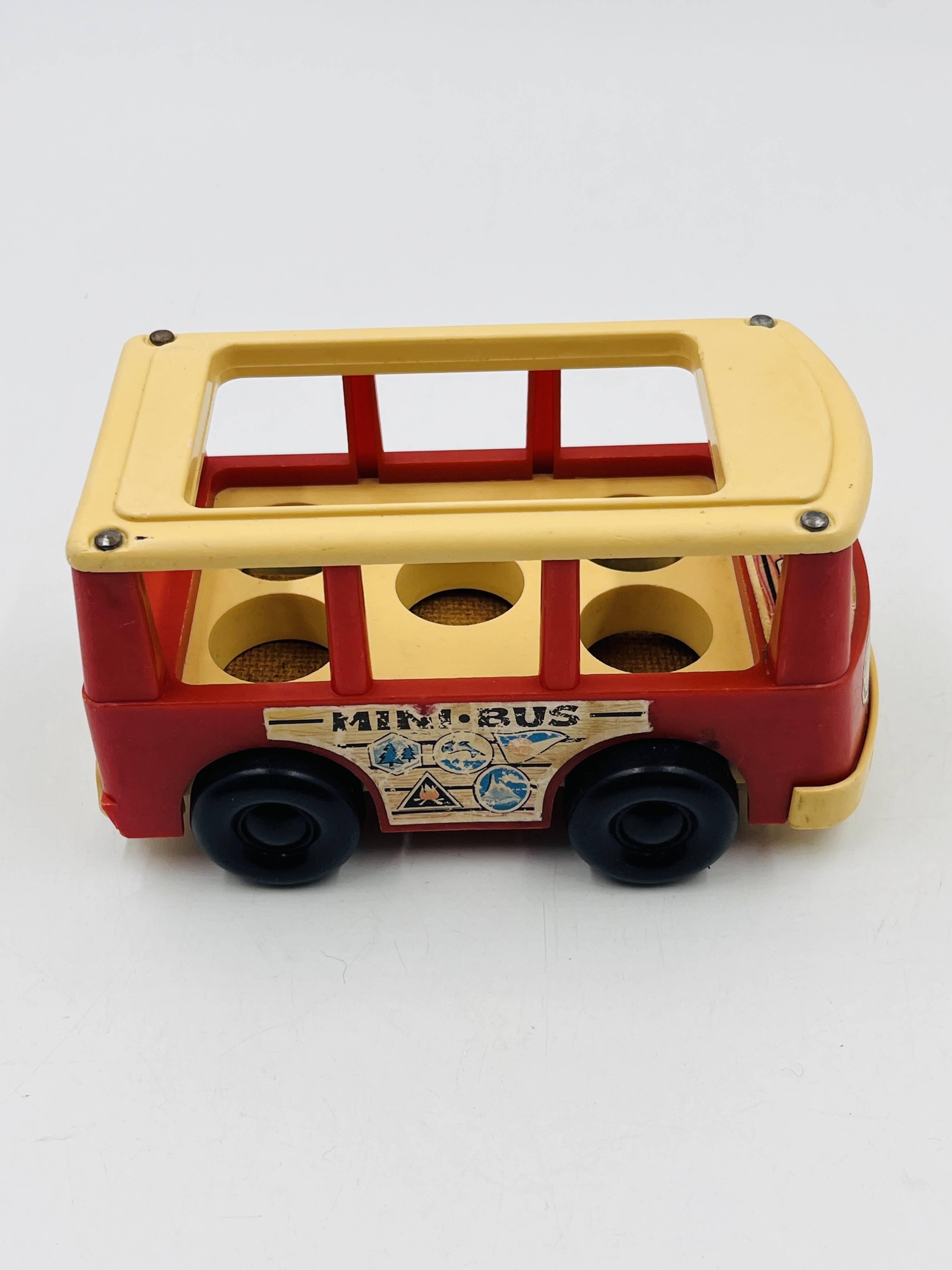 Set of 4 Fisher-Price wooden toys from the 1960s