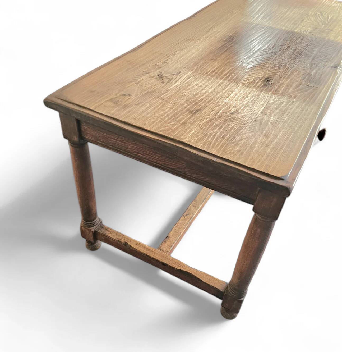 Solid oak French dining table / desk / 1900s