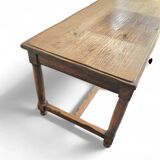 Solid oak French dining table / desk / 1900s