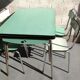 Table formica et ses 4 chaises vert menthe
