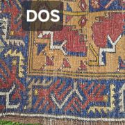Turkish YAHYALI vintage anatomy rug handmade in wool - 131 x 227
