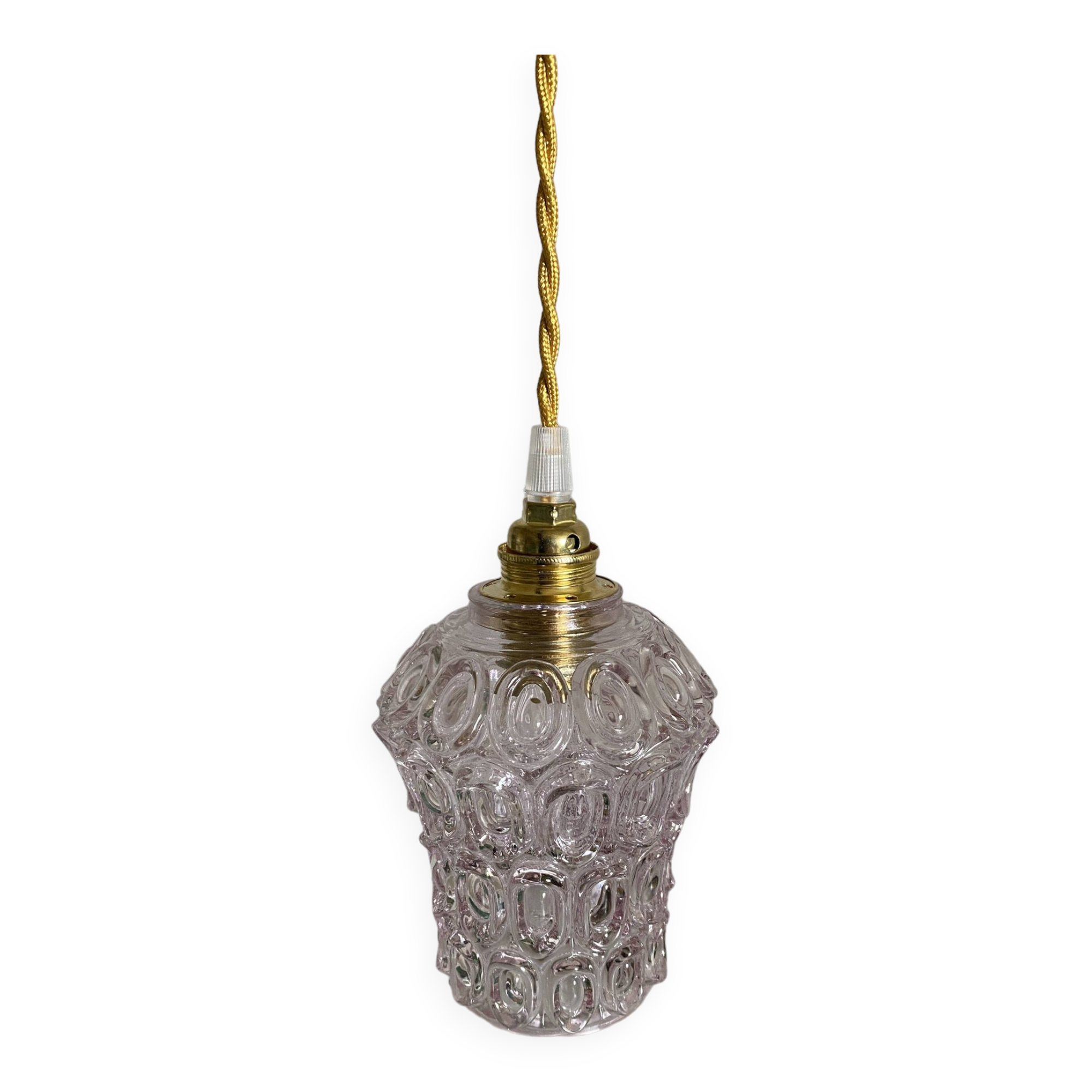 Lilac molded glass globe