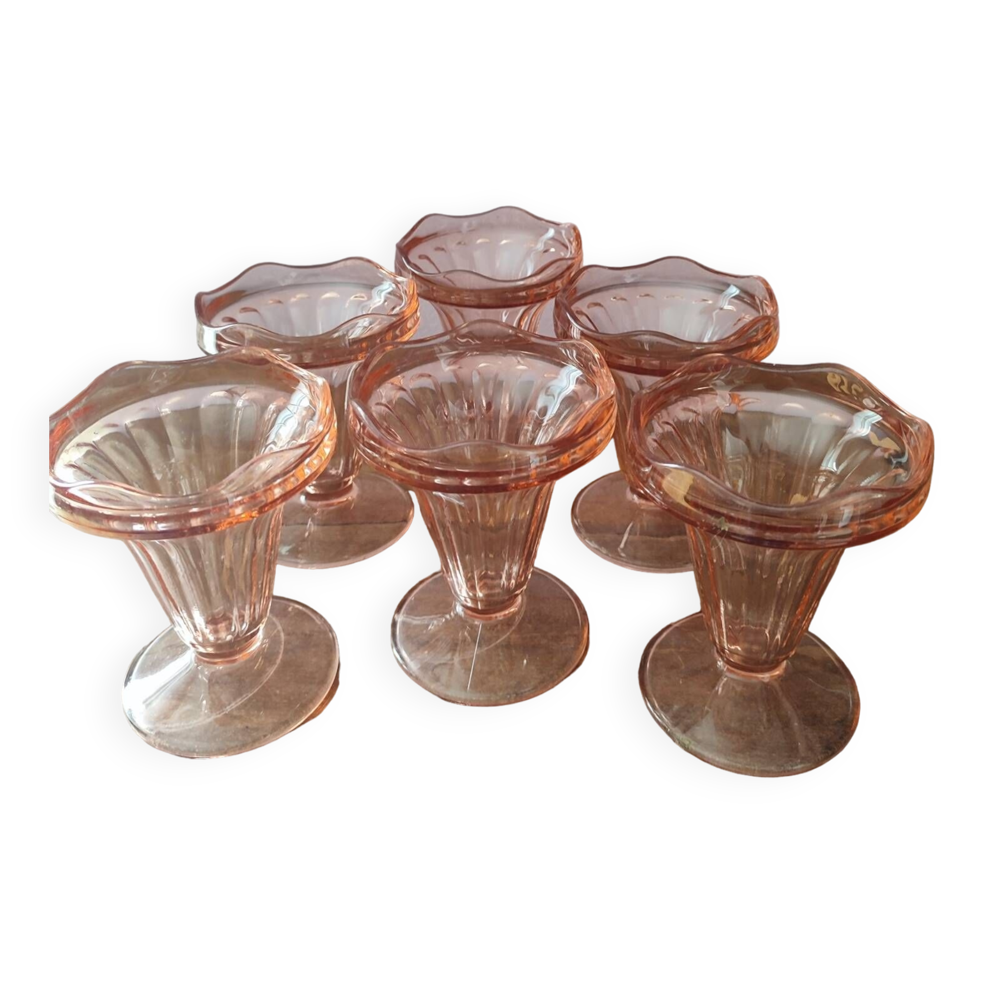 6 Arc pink dessert cups