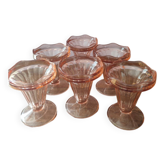 6 Arc pink dessert cups