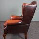 Fauteuil Chesterfield en cuir de vachette