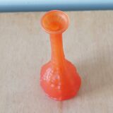 Vase orange en pâte de verre art nouveau
