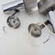 Pair of Space Age wall lights, adjustable, chrome-plated metal, aluminium, 60