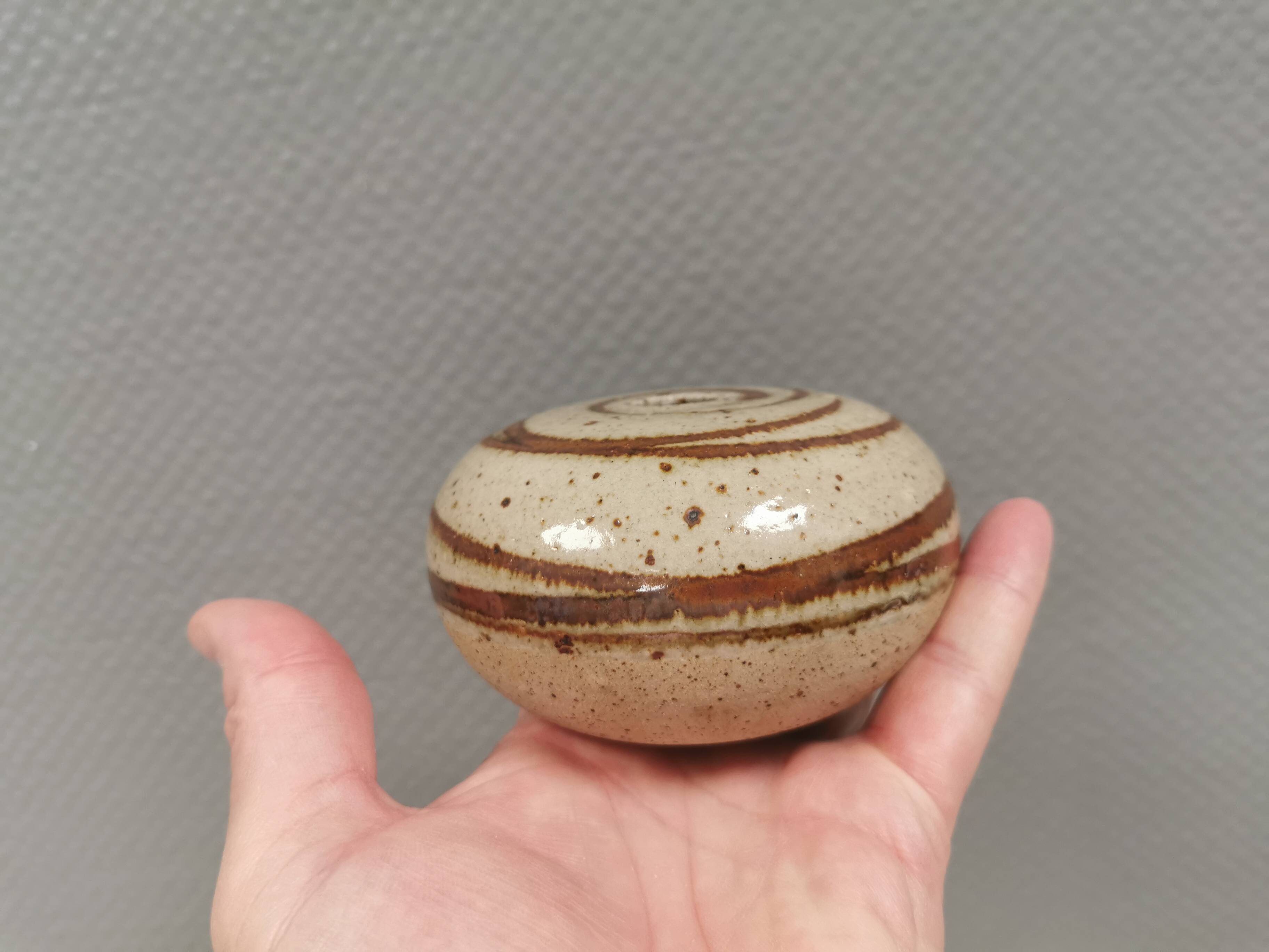 Beautiful ball vase Danish and from the 1980s.