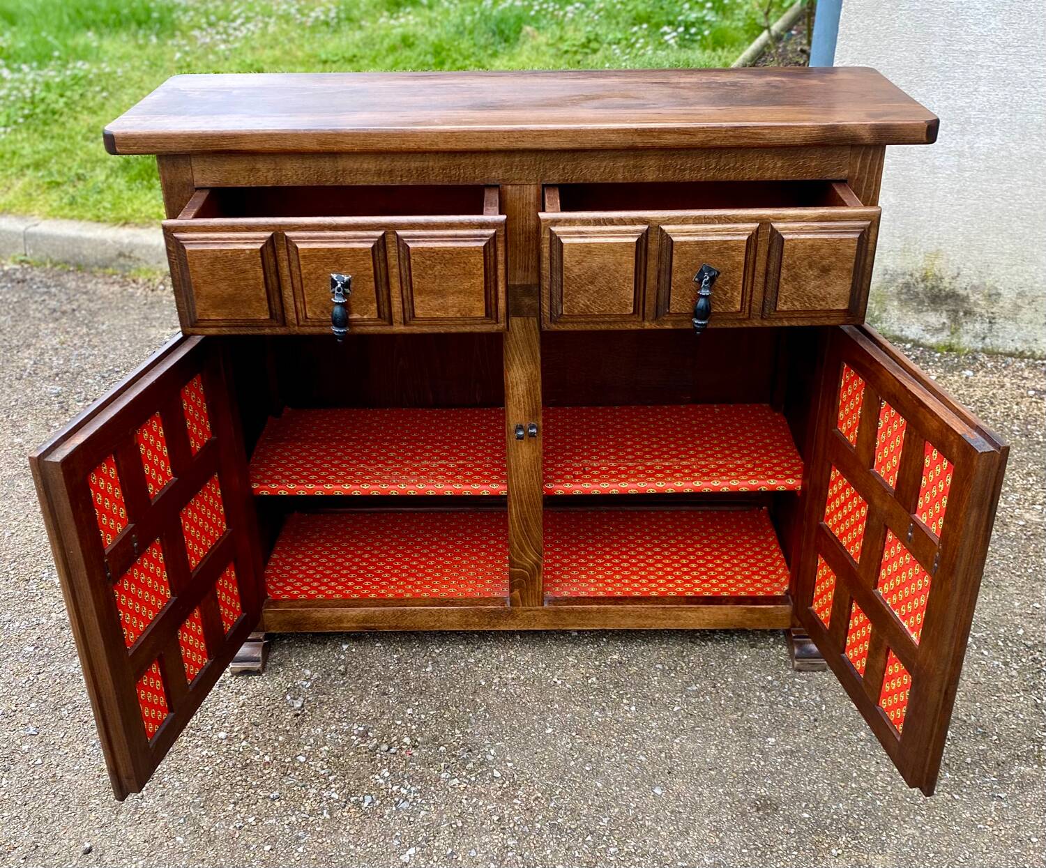 Small sideboard Spanish style Catalan chest of drawers stamped Navarro argudo