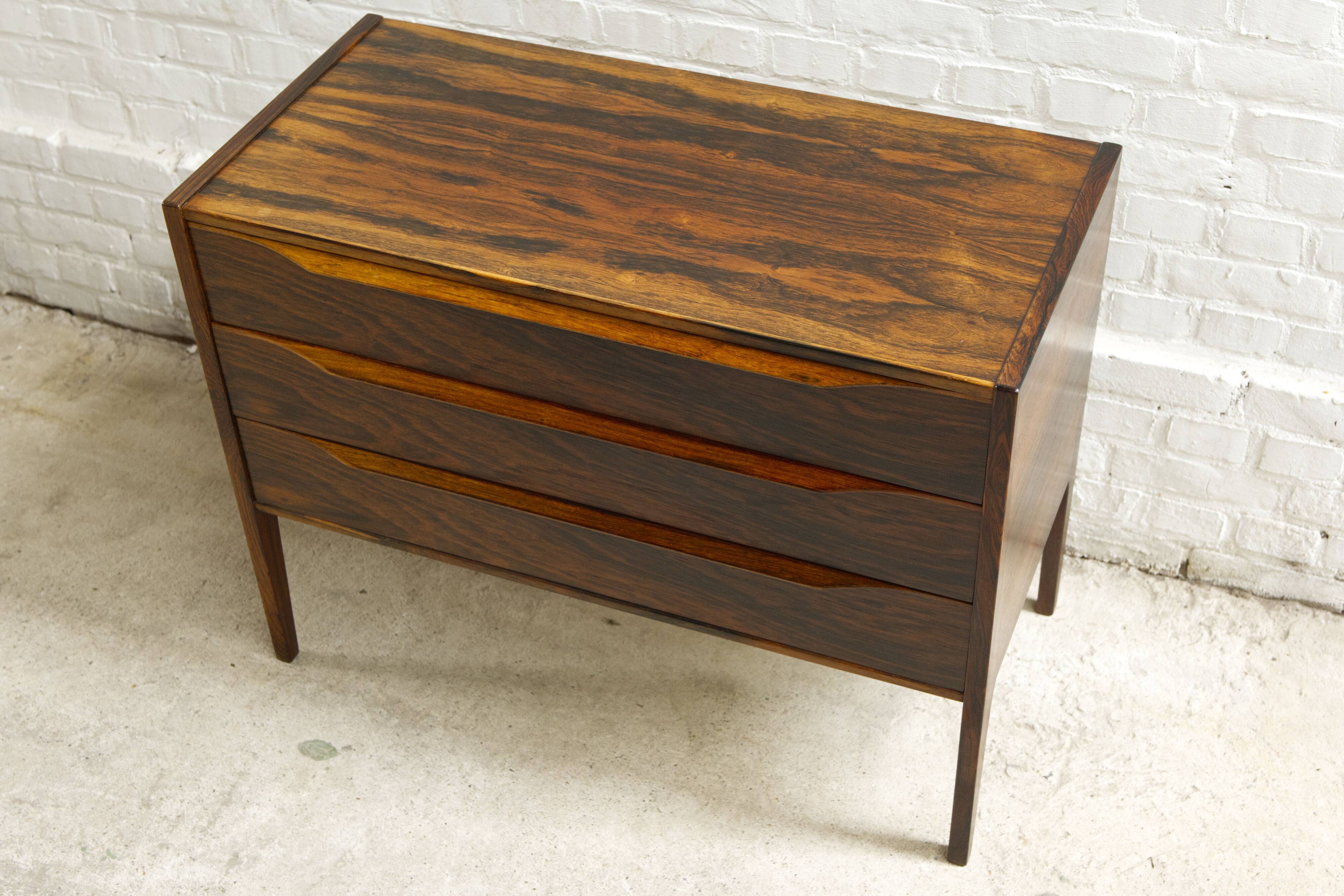 Rosewood chest of drawers, model 34, Kai Kristiansen by Aksel Kjersgaard, 1960s