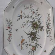 Large octagonal earthenware dish Lallier in Moustiers