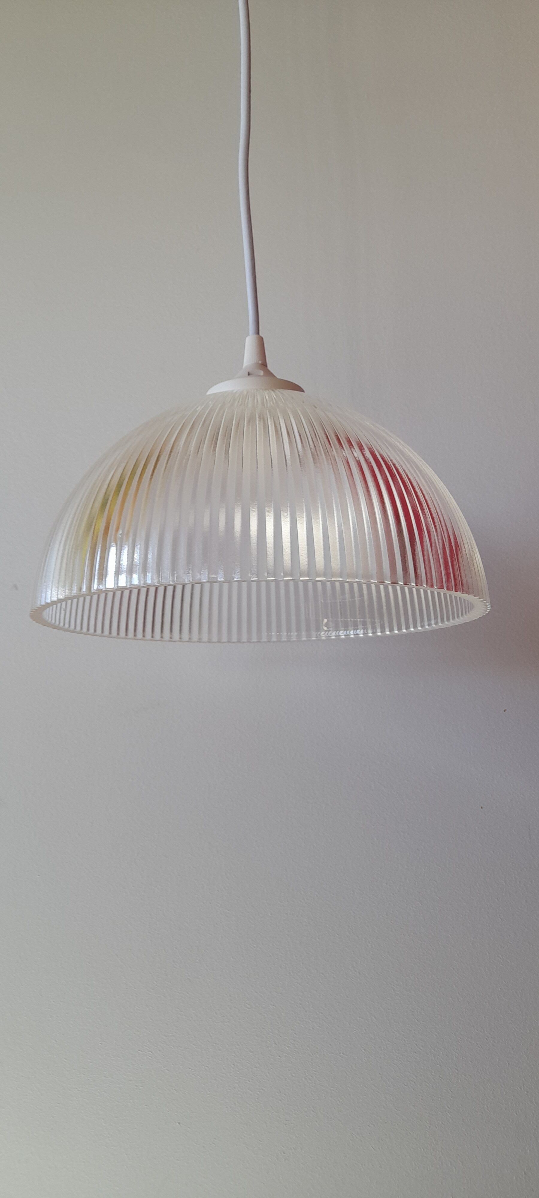 Prismatic glass pendant lamp 1950