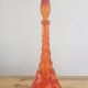 Italian carafe in Empoli glass color orange red 70