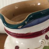 Italian majolica ceramic pitcher / jug signed