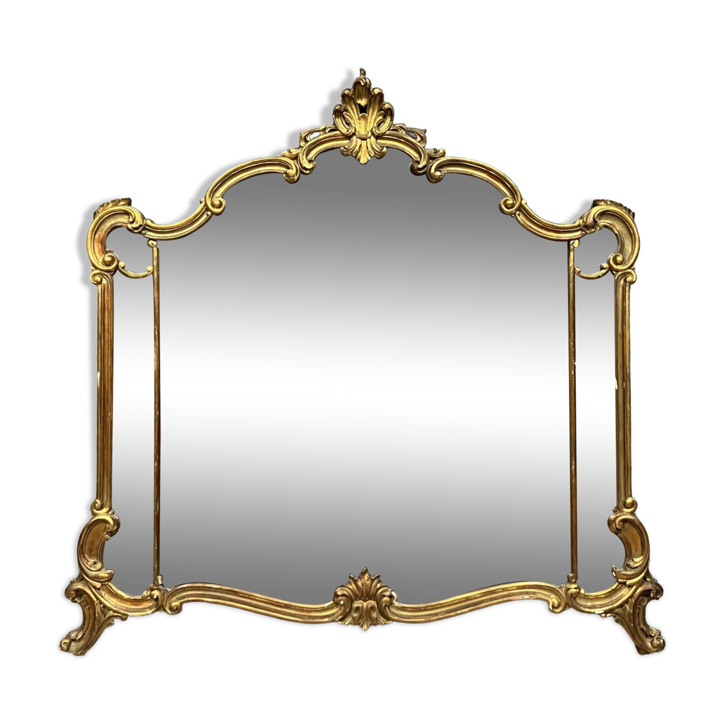Miroir style Louis XV en bois vers 1950 112x110cm