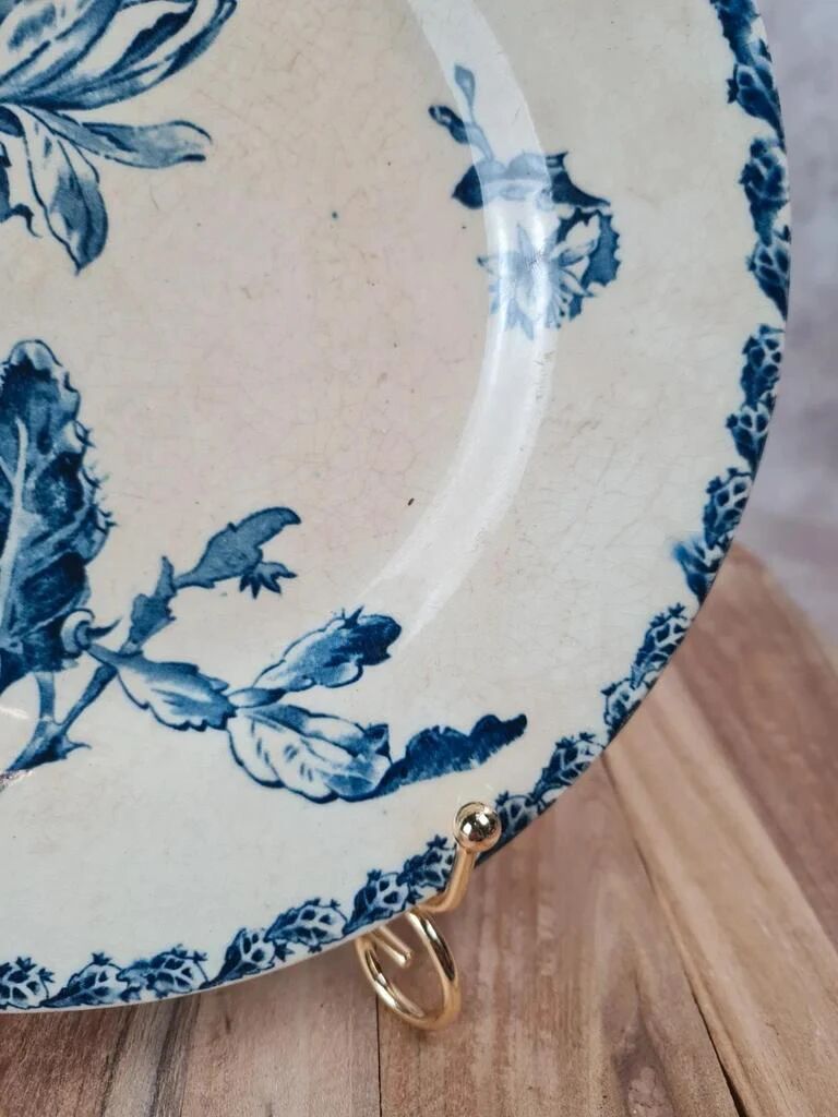 Antique Gien plate, Cactus model