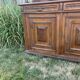 Large antique two-body buffet in wood - Carved dining room furniture