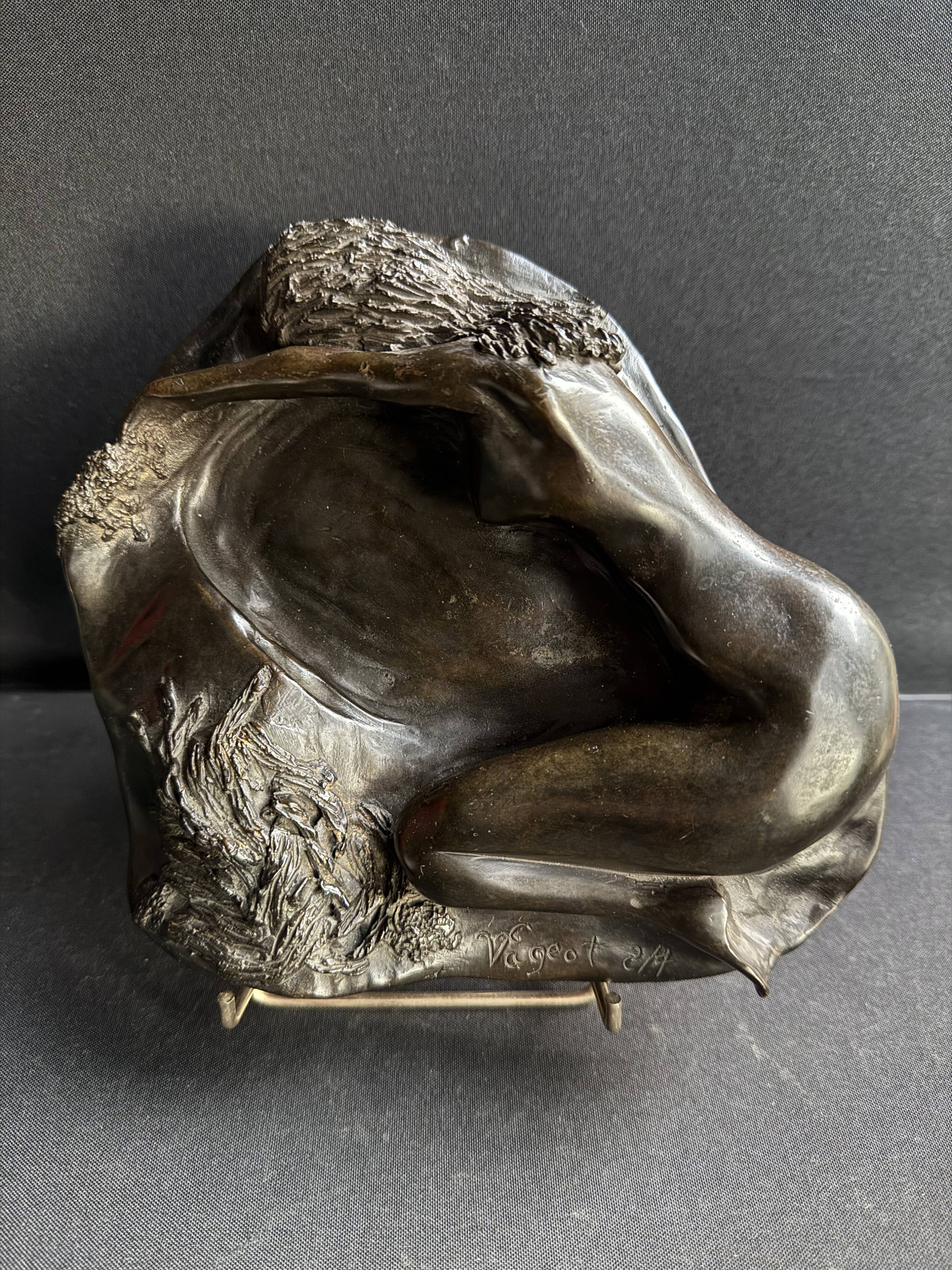 Patinated bronze sculpture – Valérie Fageot – 2007 Bimaris 2/7