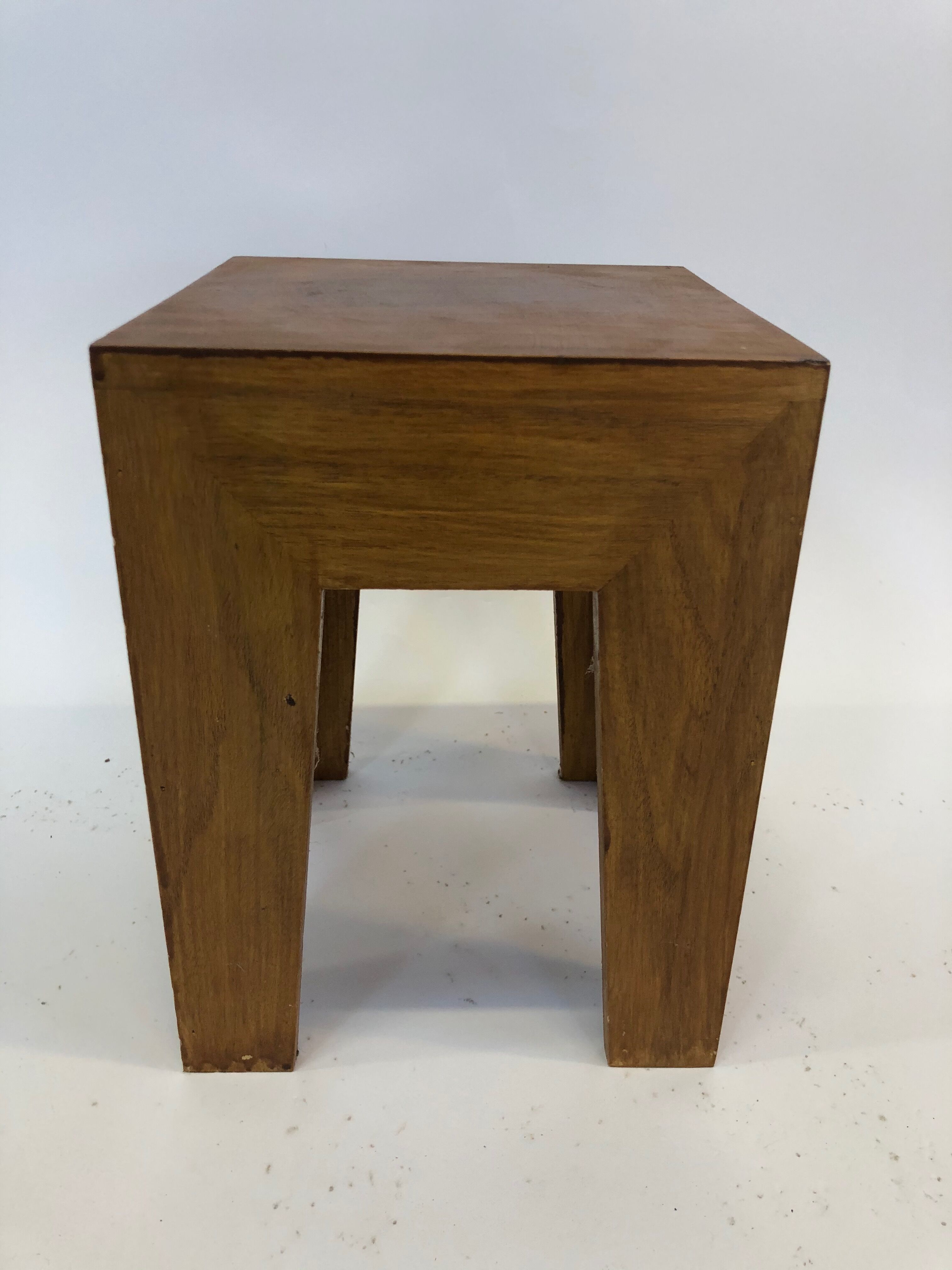 Vintage 1970s side table in minimalist wood