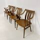Set of 4 Plywood dining chairs , 1960s