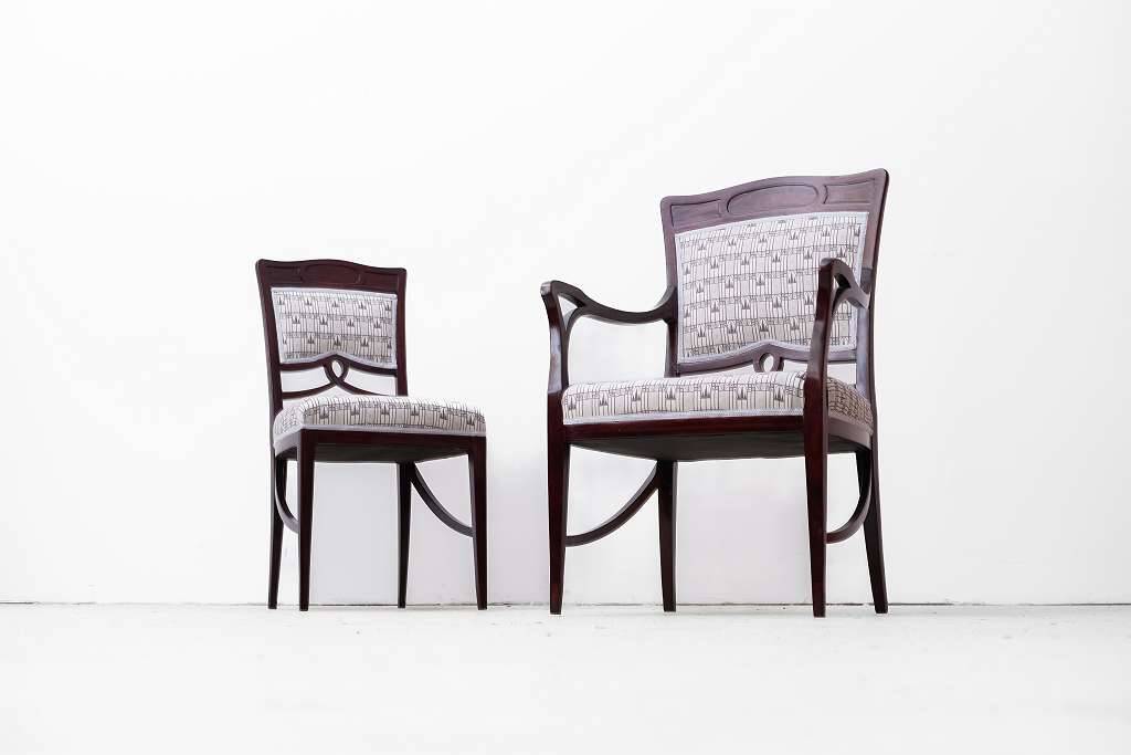 2 chaises Art Nouveau originales vers 1900/1905