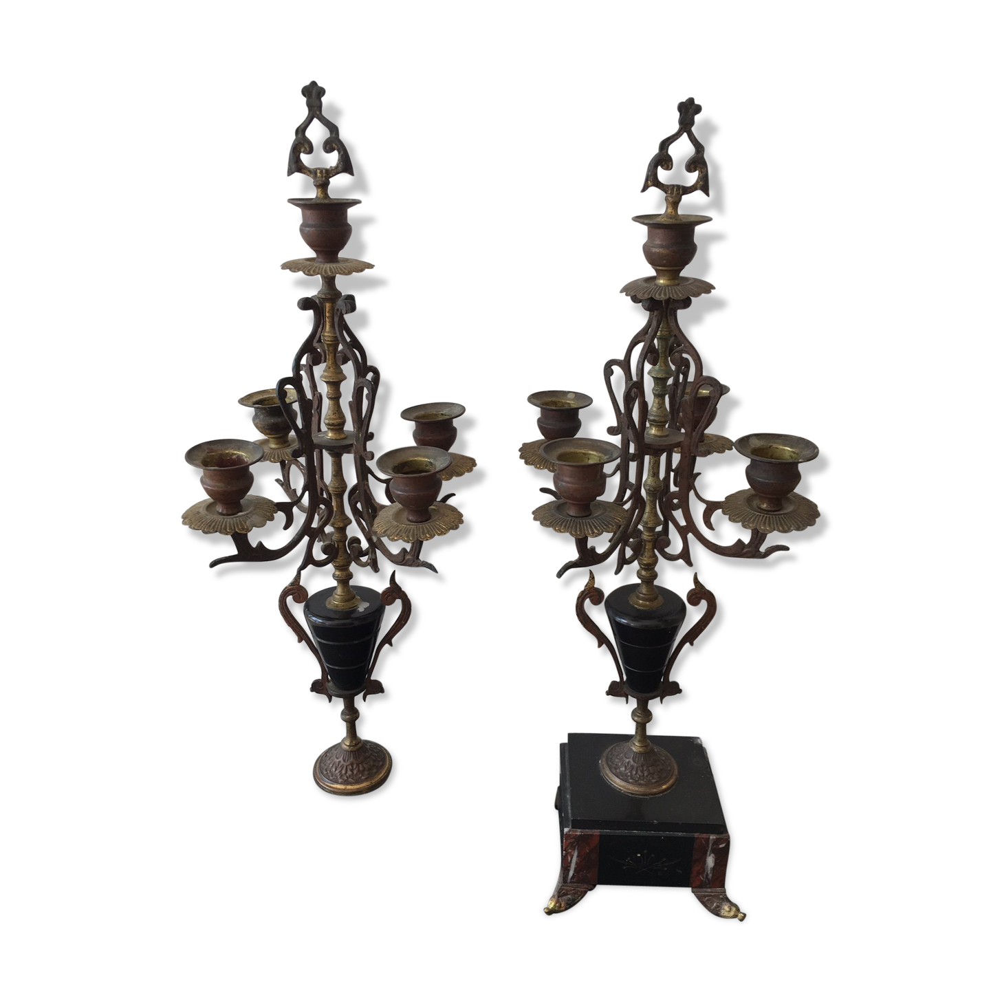 Napoleon III candlesticks pair
