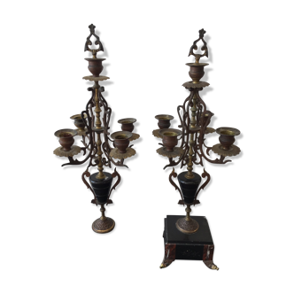 Napoleon III candlesticks pair