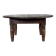 Coffee table, round antique Indonesian teak table with straight legs.