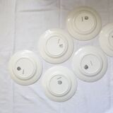 Set of 6 Boch dinner plates, Fructidor service, vintage