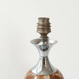 Table lamp base 1970 marble & chrome
