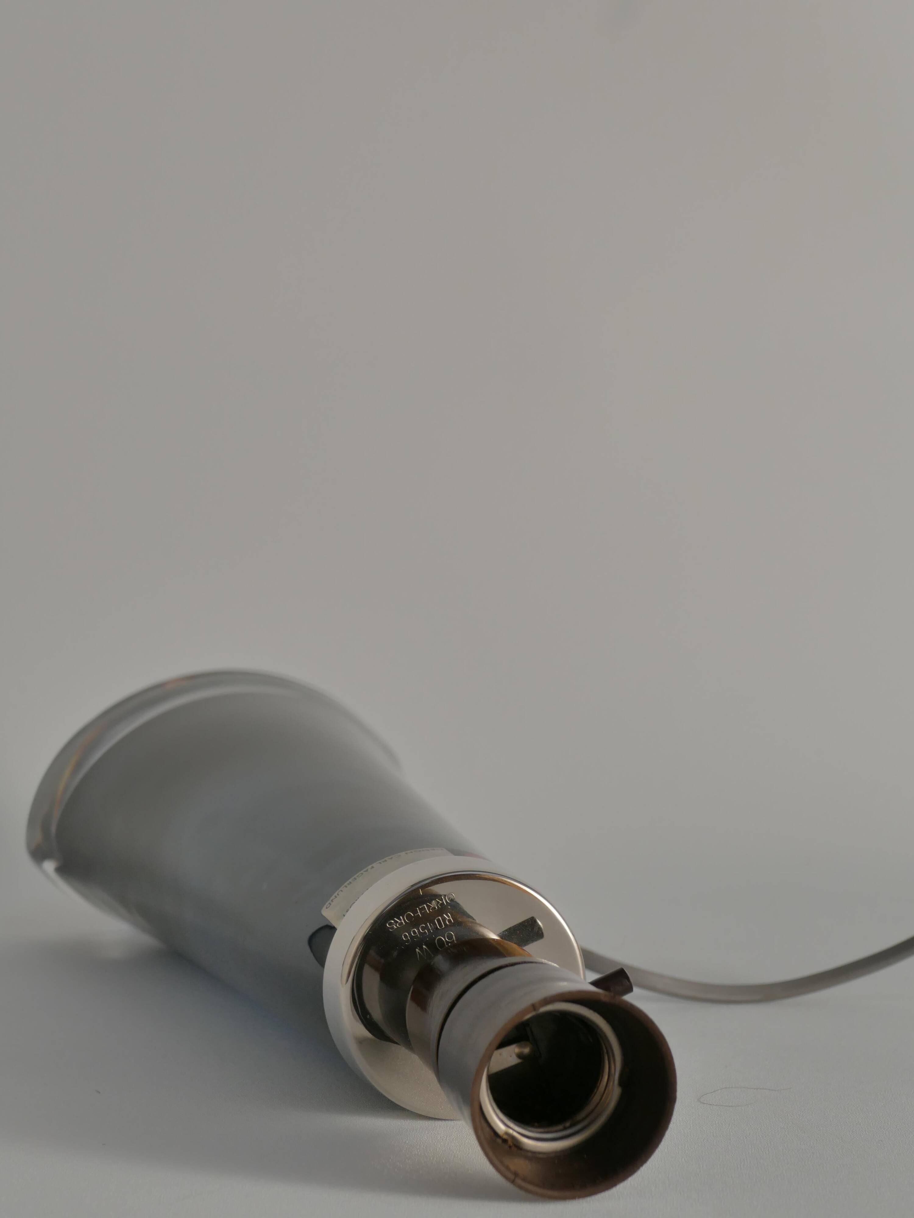 Blue Crystal Glass Table Lamp model RD 1566 by Carl Fagerlund, Orrefors, 1960s