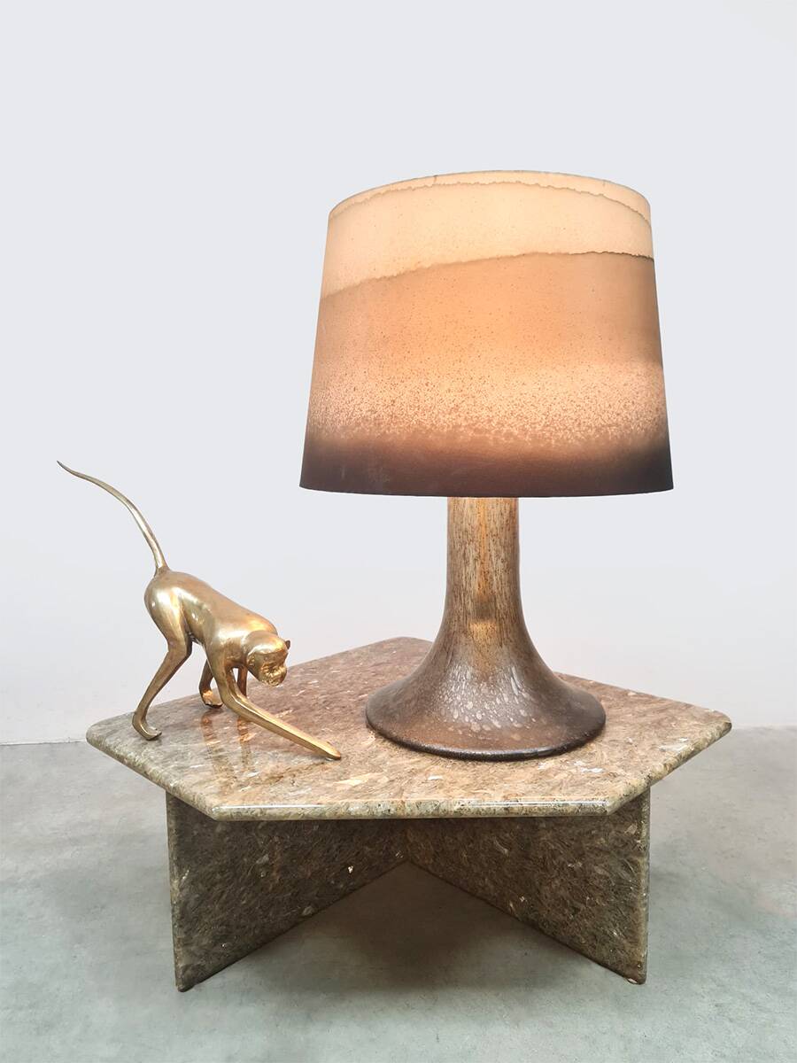 Vintage large illuminated Murano glass table lamp Peill & Putzler
