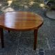Organic round coffee table in solid teak by john boné for michael laursen denmark 1960