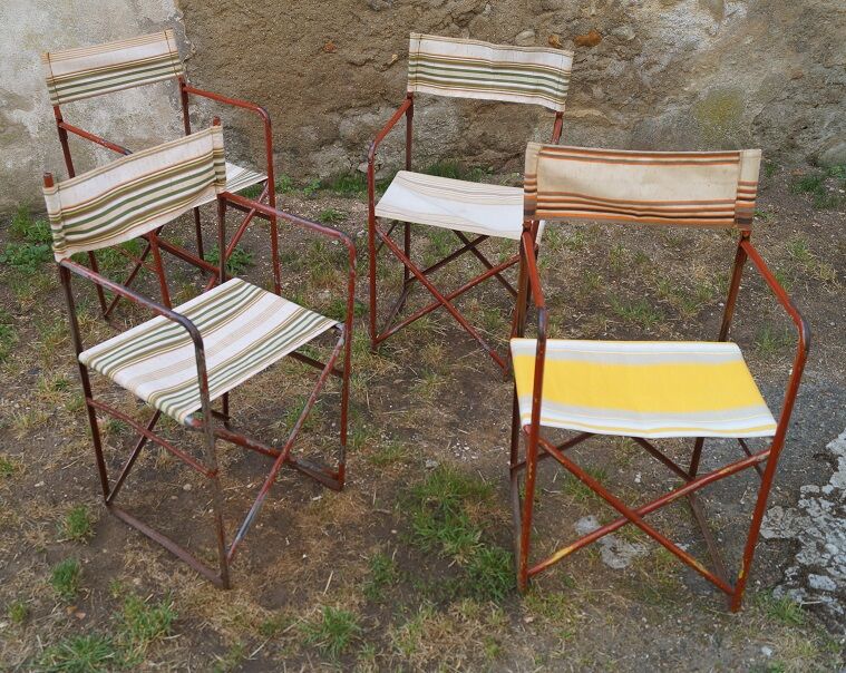 Lot de fauteuils de jardin vintage