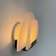 Vintage wall lamp "Diva" Ezio Didone for Arteluce, sandblasted glass and black metal, Italy 1970