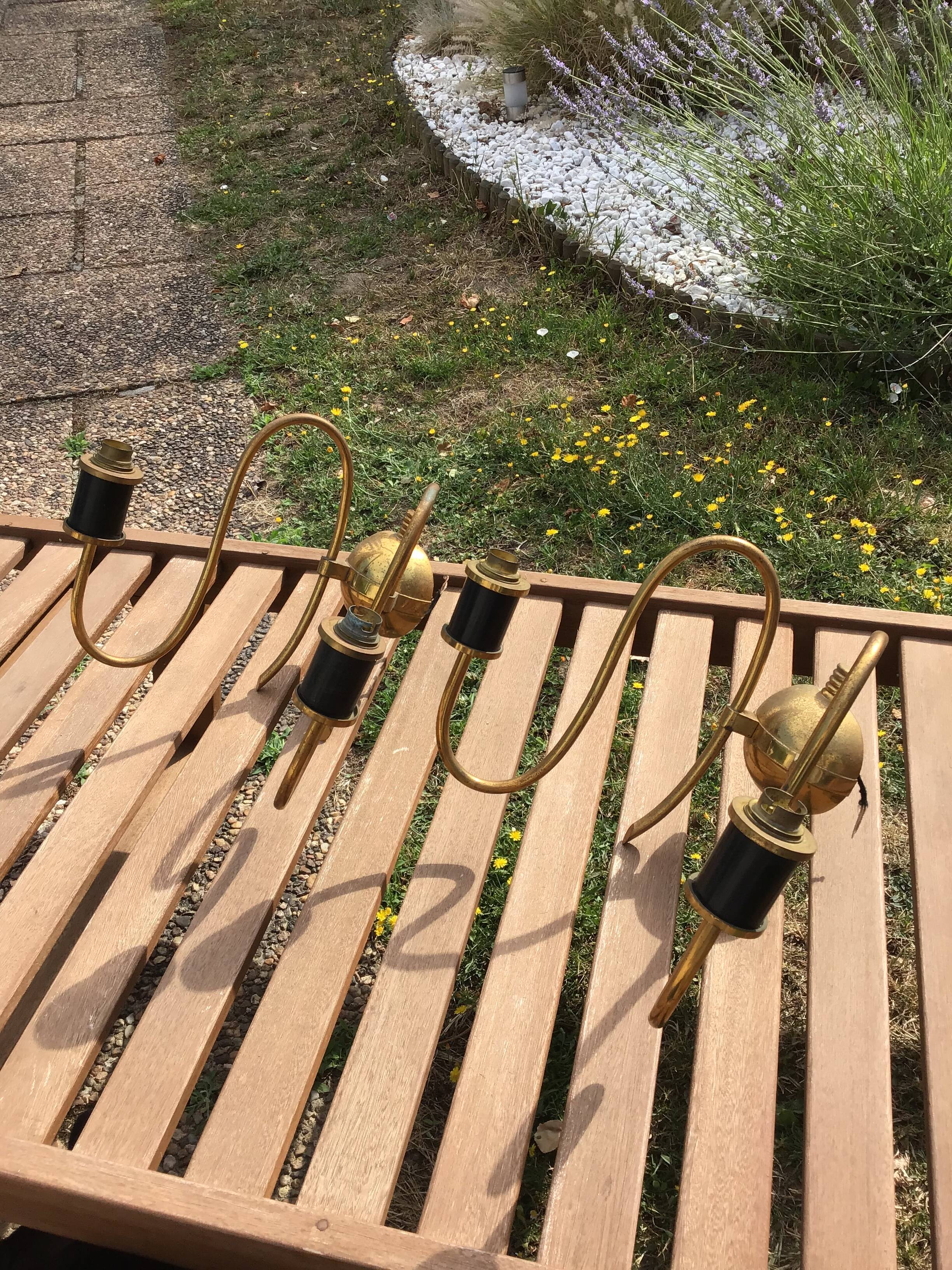 Pair of vintage wall lamps