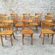 12 refinished bistro chairs