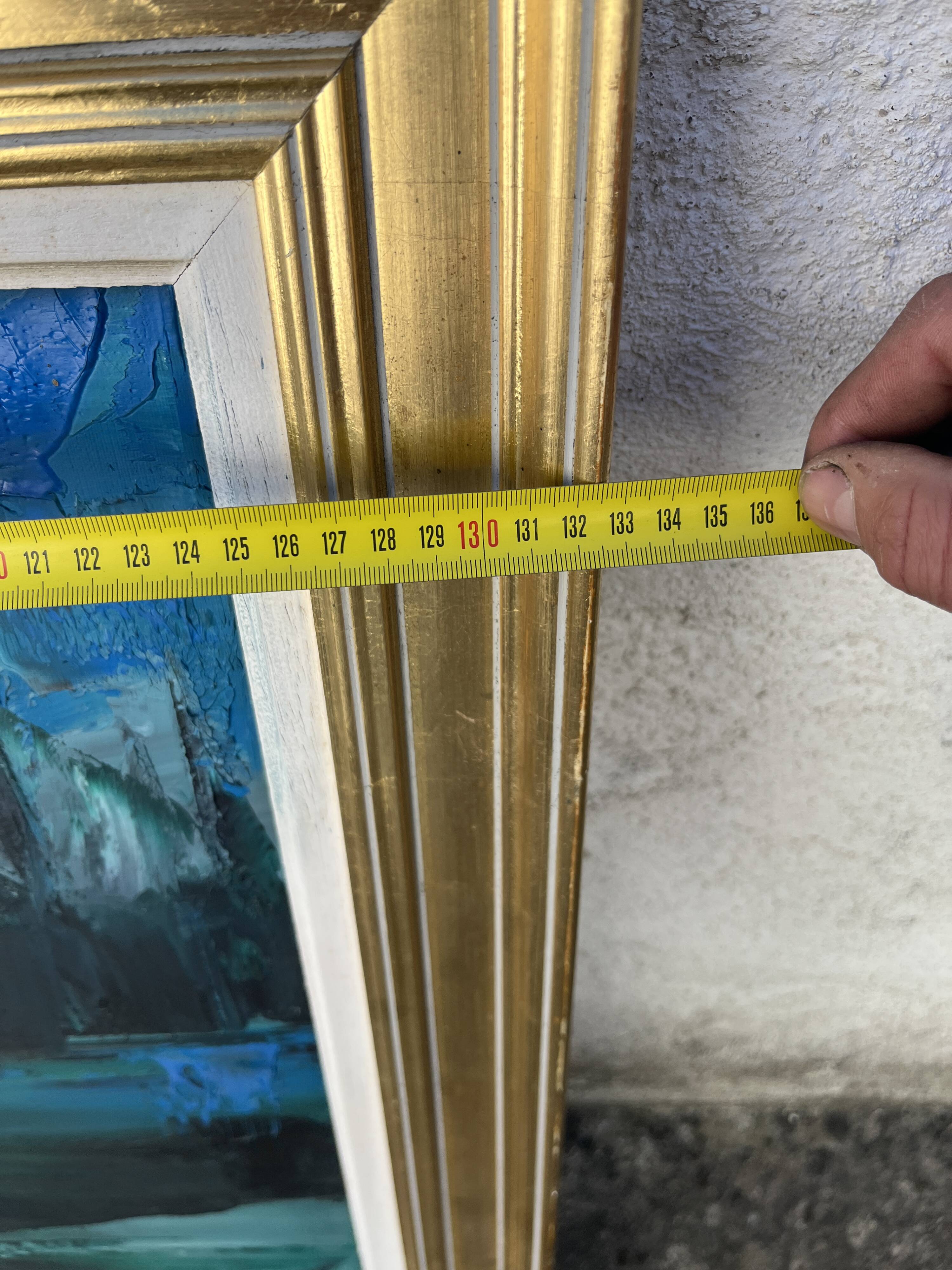 Painting by Marc-Jean Couvert - Blue abstract composition