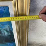 Painting by Marc-Jean Couvert - Blue abstract composition