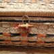 Petite boite a couture en osier vintage
