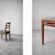 Vintage Mid-Century Danish Modern Elegant Teak & Grey Fabric Chairs, 1960s