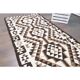 Vintage Turkish Oushak Handmade Wool Cotton White Runner Rug 100x334