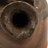 Stoneware teapot by Pierre Digan with bamboo handle, La Borne, 1960s