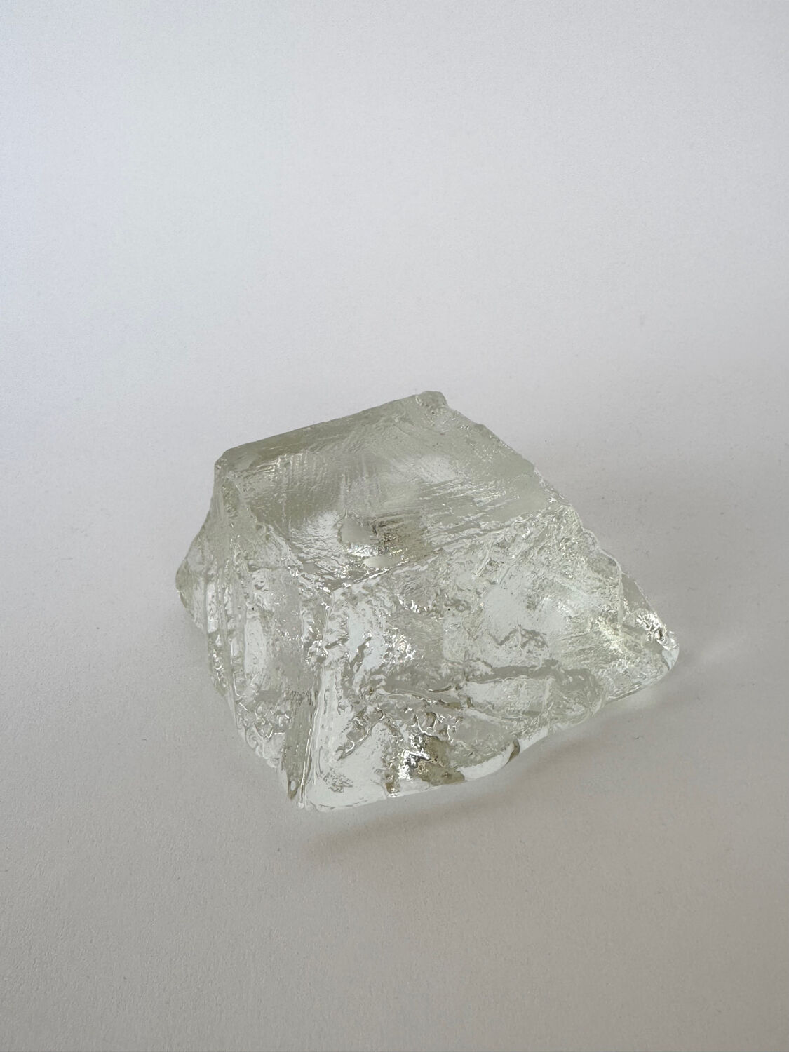 Vintage Modernist Ice Squared Candle Holder by Göte Augustsson, Ruda G