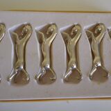 Silver metal knives in their origin box