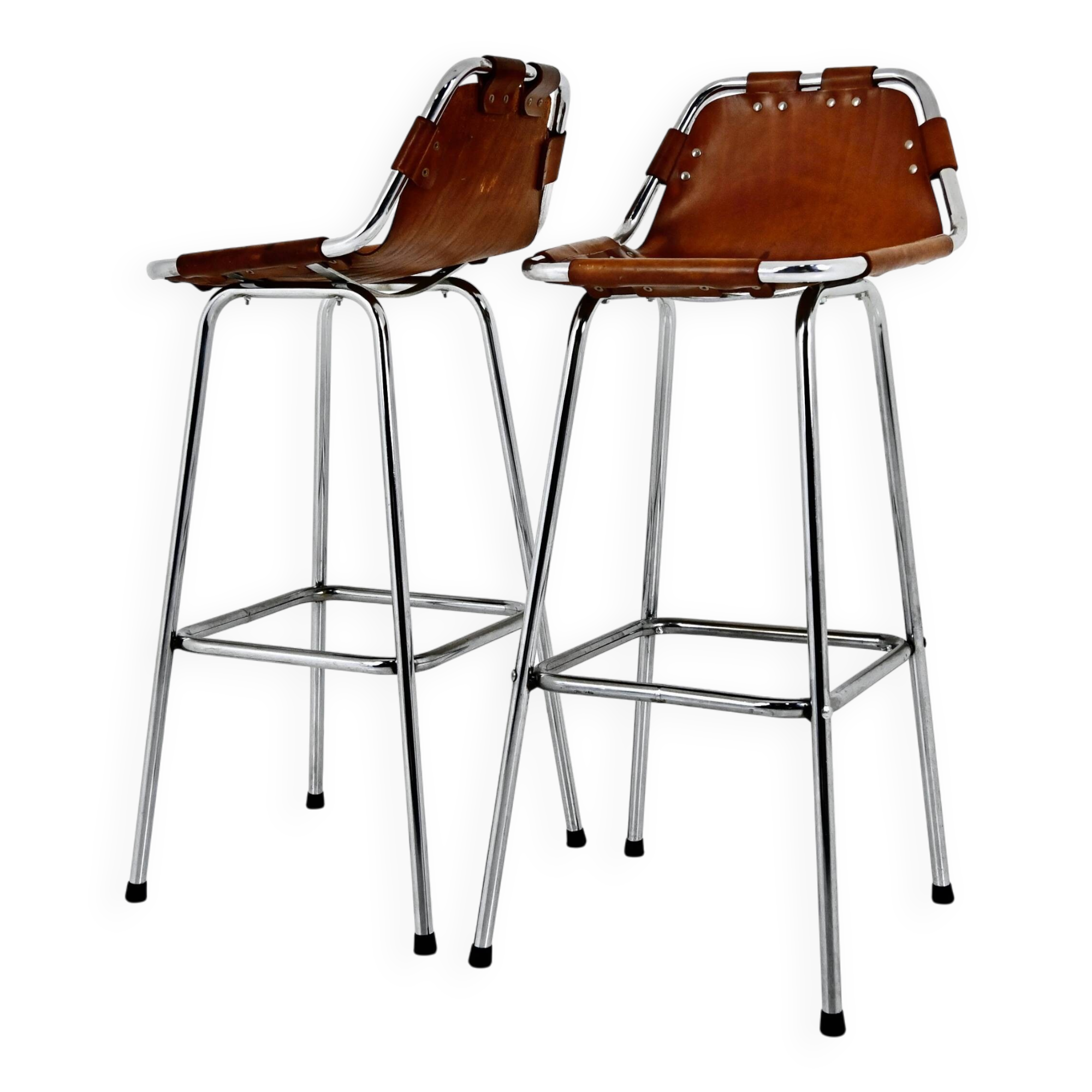 Ensemble de 2 Tabourets Les Arcs par Charlotte Perriand, 1960s
