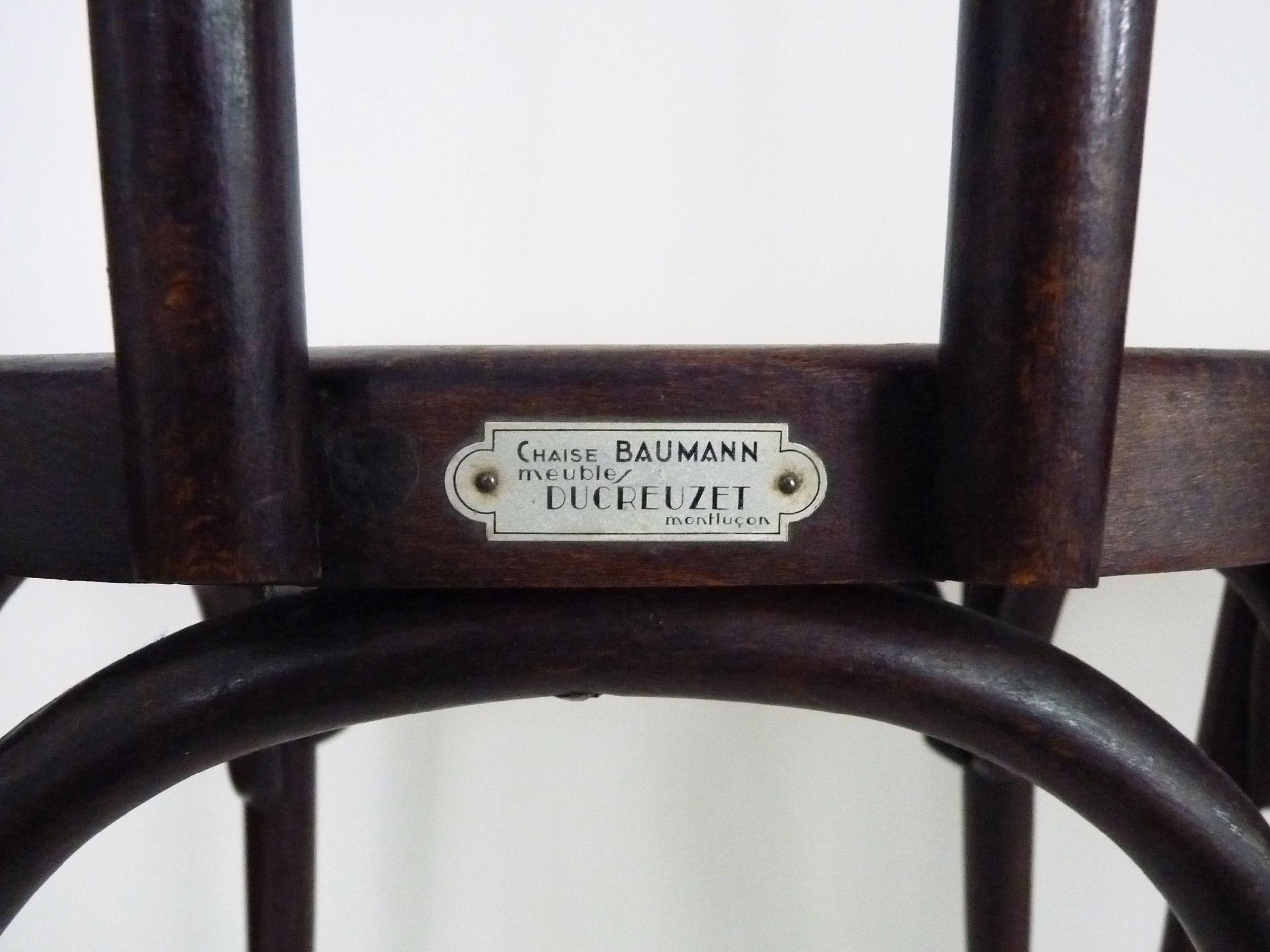 Pair of bistro chairs by Baumann furniture/Ducreuzet Montluçon. Year 30