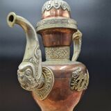 Tibetan ceremonial copper teapot aftaba dragon ewer